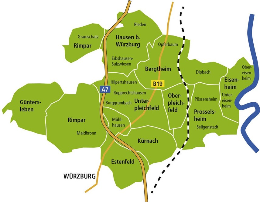 Karte Würzburger Norden
